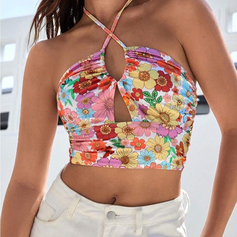 NWT Floral halter top